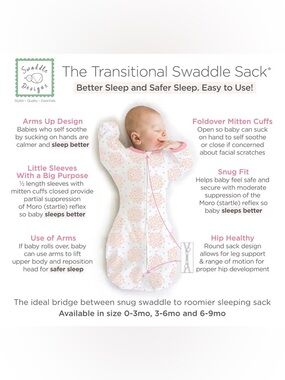 ✨2️⃣✨ 2 Pink Transitional Swaddle Sacks